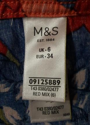 M&s натуральная новая рубашка блуза  лен  хлопок5 фото