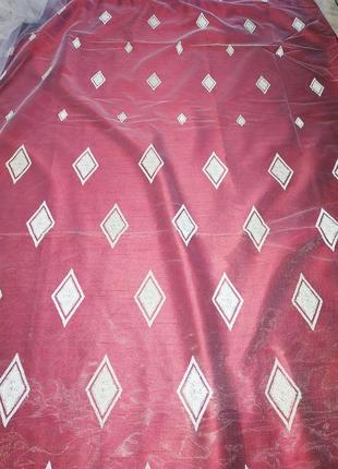 Турецкая тюль с белыми ромбами