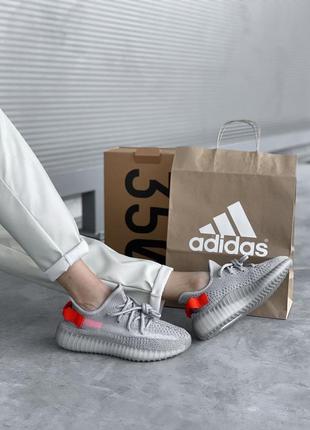 Adidas yeezy boost 350 grey/orange🆕шикарные кроссовки адидас🆕купить наложенный платёж8 фото