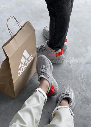 Adidas yeezy boost 350 grey/orange🆕шикарные кроссовки адидас🆕купить наложенный платёж5 фото