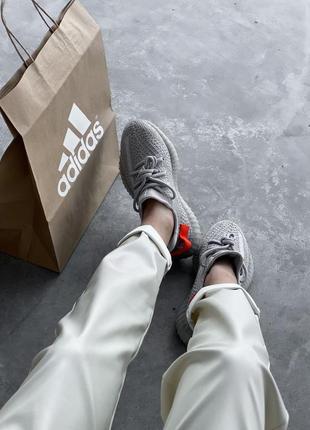 Adidas yeezy boost 350 grey/orange🆕шикарные кроссовки адидас🆕купить наложенный платёж4 фото