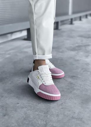 Puma cali white/pink/violet🆕шикарные кроссовки пума🆕купить наложенный платёж7 фото