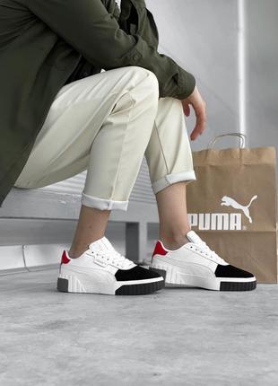 Puma cali white/black/red🆕шикарные кроссовки пума🆕купить наложенный платёж1 фото