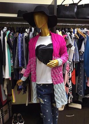 Вязанный тёплый кардиган