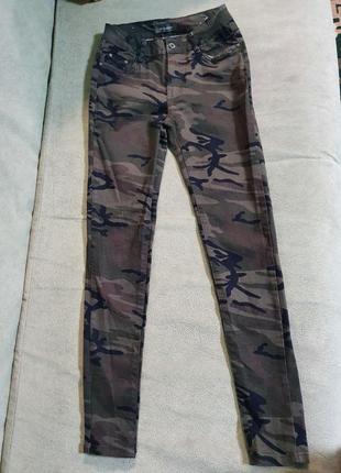 Классные узкие джинсы хаки3 фото