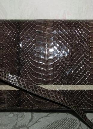 -mario gabriele - ефектна сумка 100 % шкіра змії італія1 фото