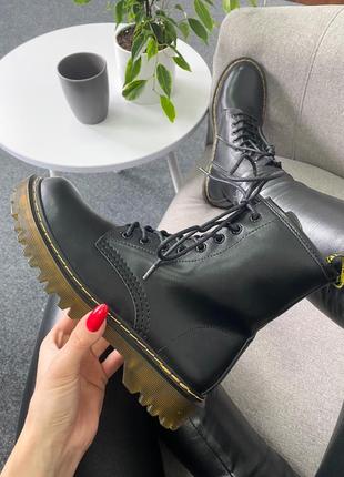 Черевики жіночі dr.martens 1460 black шкіряні. жіночі демісезонні чоботи.