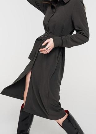 Дуже стильне плаття-сорочка кольору хакі від befree4 фото