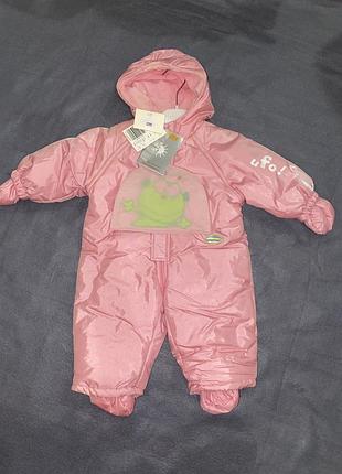 Зимний термокомбинезон для девочек (chicco) р. 62см