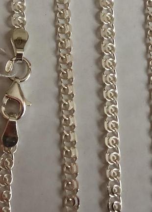 Серебряная цепочка лав 50 см. вес 3,4 гр серебро 925 проба