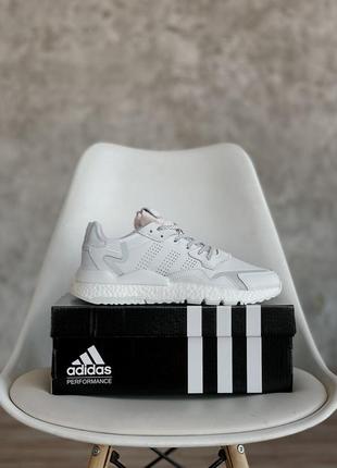 Кросівки адідас білі чоловічі, adidas nite jogger