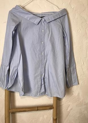 Zara рубашка с открытыми плечами
