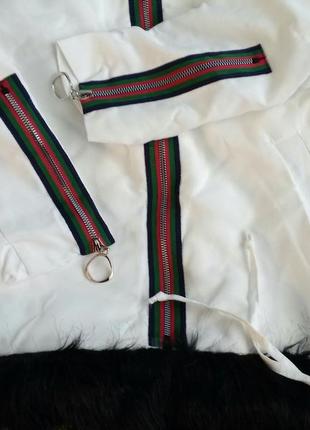 Куртка парку білого кольору з штучним хутром від tm ap7 фото