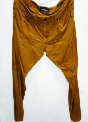 Angelo litrico джинсы мужские вельвет бежево коричневые размер 38/32