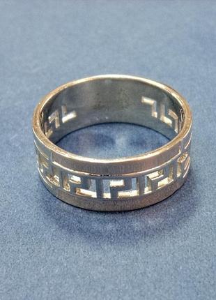 Срібний із золотими накладками перстень еллада2 фото