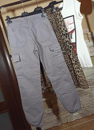 Круті сірі рвані джинси карго з кишенями/джоггеры/штани/брюки6 фото