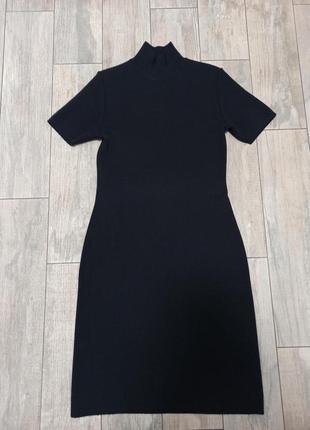 Чорне вовняне плаття4 фото