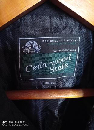 Шерстяное двухбортное серое мужское пальто всегдальто пиджак жакет полупальто шерсть cedarwood state4 фото