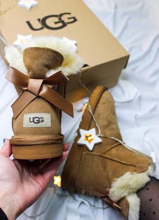 Уггі натуральна замша на овчині ugg,колір коричневий.1 фото