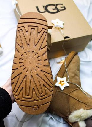 Угги натуральная замша на овчине ugg,цвет коричневый.6 фото