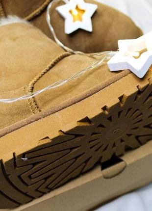 Угги натуральная замша на овчине ugg,цвет коричневый.8 фото