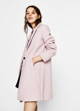 Пальто bershka лиловое, сиреневое, розовое. пальто куртка плащ3 фото