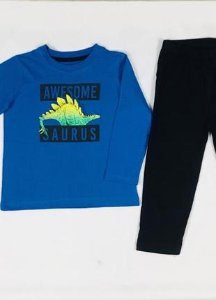 Трикотажна піжама для хлопчика з динозавром primark