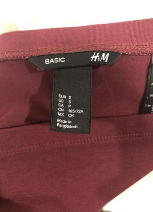 Новая бордова мини юбка базовая h&m4 фото