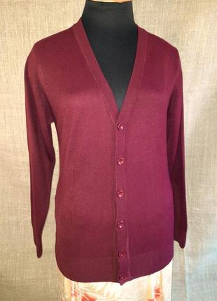 Модный мужской пуловер на пуговицах бордового цвета  carino3 фото