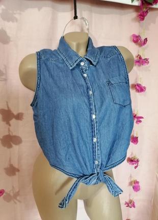 Рубашка - топ джинсовая tally girls*2.114 фото