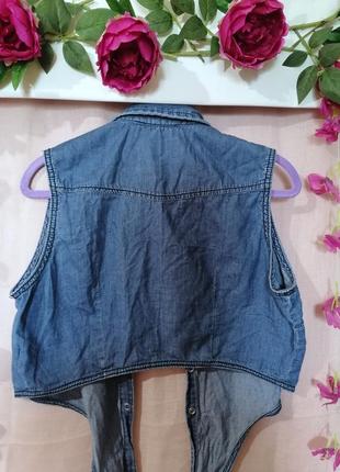 Рубашка - топ джинсовая tally girls*2.113 фото