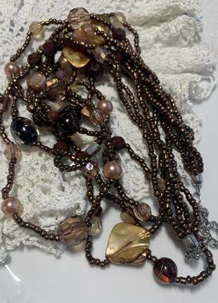 Намисто скло і перламутр