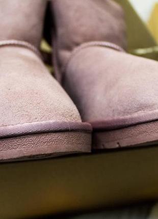 Ботинки женские,тёплые сапоги угги розовые на меху зимний вариант.5 фото