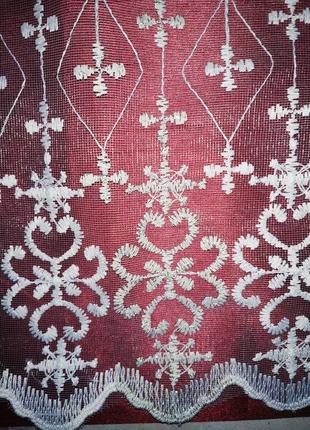 Готова тюль ,турецька ,вишита #14 ,3 м