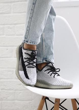 Кросівки yeezy boost 350 black white кросівки