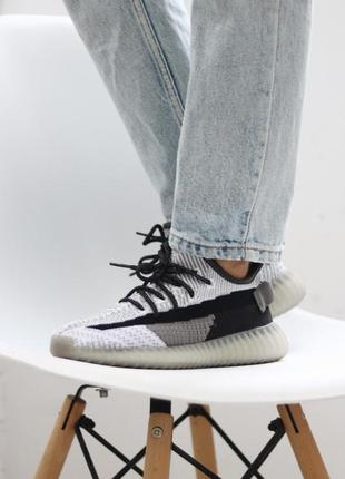 Кросівки yeezy boost 350 black white кроссовки8 фото