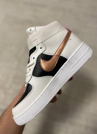 Nike air force 1  white/gold🆕шикарные кроссовки найк🆕купить наложенный платёж5 фото