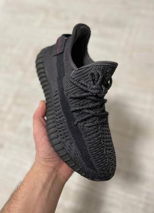 Adidas yeezy boost 350 black (рефл шнурки)🆕шикарні кросівки🆕купити накладений платіж