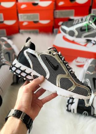 Кросівки nike air x zoom stussy spiridon cage 2 'silver' кросівки