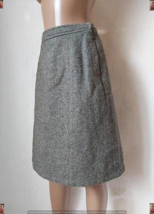 Новая мега теплая юбка миди трапеция со 100 % шерсти в сером цвете, размер с-м4 фото