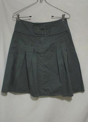 Спідниця легка літня кольору хакі *g-star raw* chopper pleat skirt 42-44р