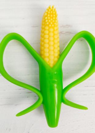 Силиконовый прорезыватель кукуруза-щётка для зубов1 фото