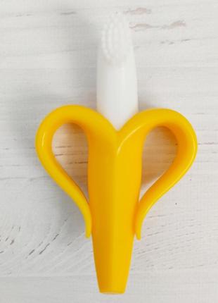 Банан-щітка, силіконовий прорізувач для зубів