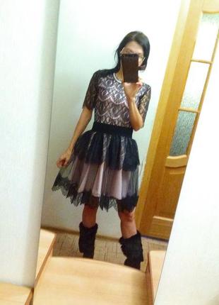 Дорогое шикарное платье с кружевом  распродажа 42-441 фото