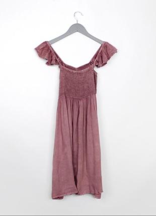 Платье мини с открытыми плечами и лифом на резинке l5 фото