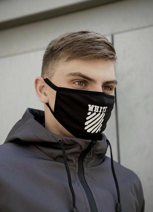 Маска off-white большой принт