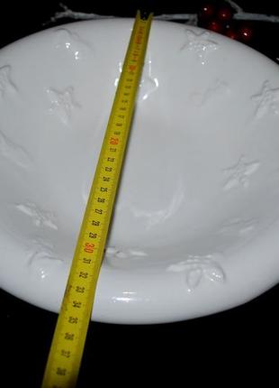 Велике біле глибоке блюдо 35 см морська зірка салатник тарілка
