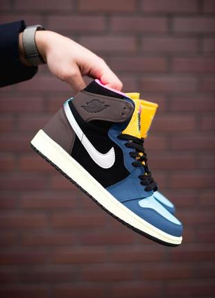 😎nike air jordan 1 retro😎классные мужские кроссовки найк джордан высокие