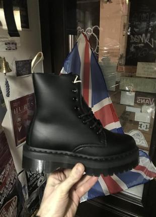 Ботинки оригинал dr. martens jadon zip vegan mono black. стильний львів жадон платформа platform1 фото