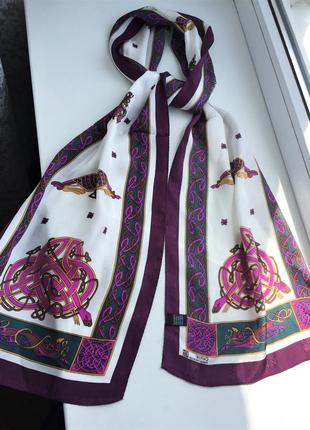 Винтажный шелковый платок celtic renaissance, 100% шелк, шовк, шаль винтаж подписной7 фото